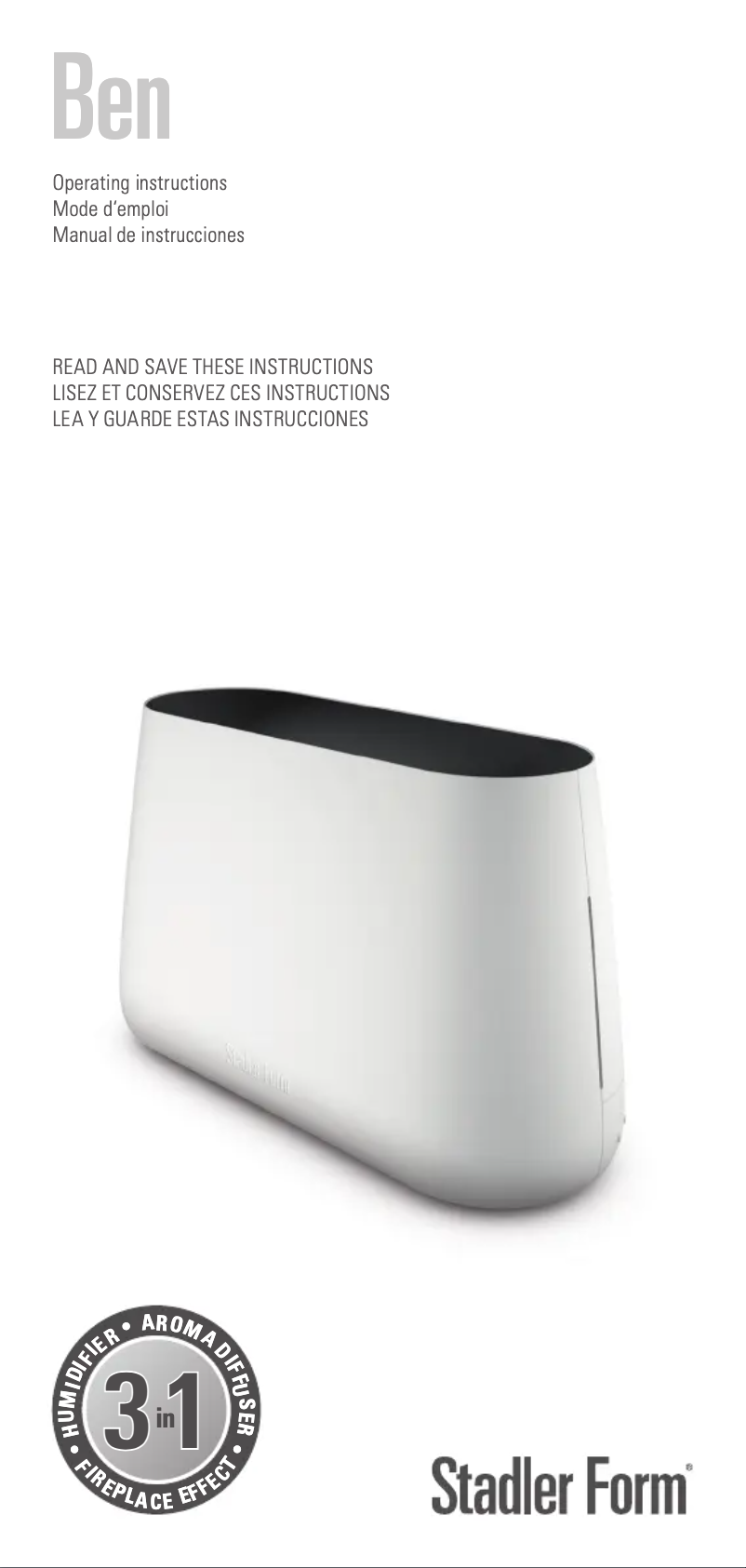 Página 1 del manual Manual de usuario Stadler Form Ben