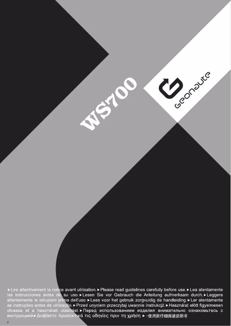 Page n°1 - Manuel utilisateur Geonaute WS700