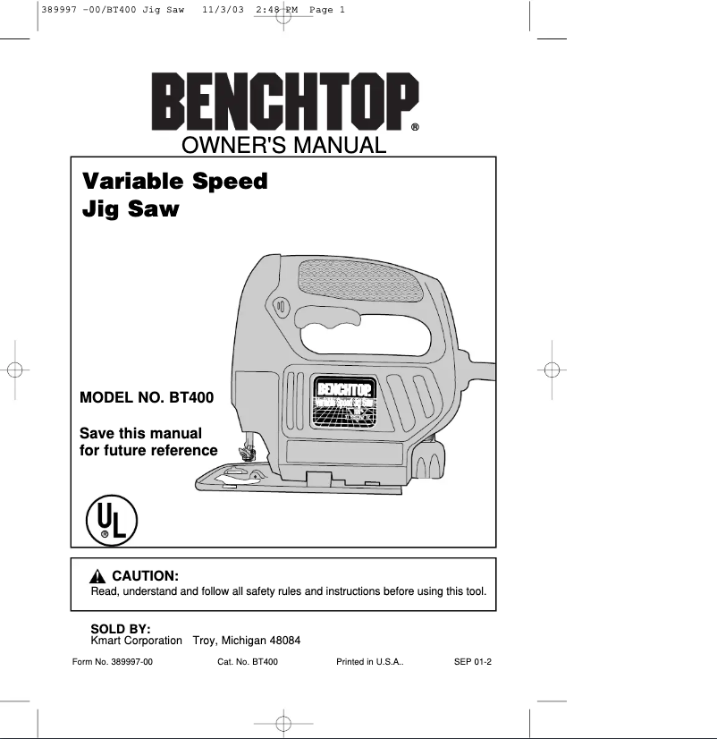 Page n°1 - Manuel utilisateur Black & Decker BT400