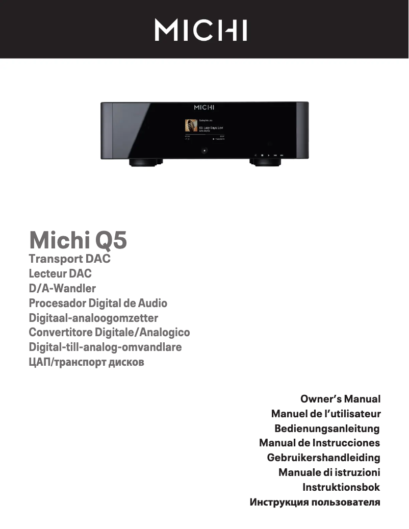 Page n°1 - Manuel utilisateur Rotel Michi Q5
