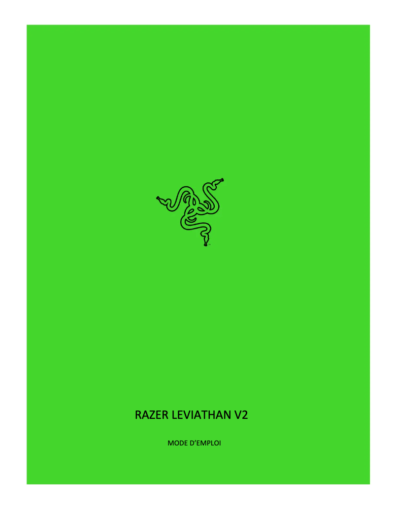 Page 1 de la notice Manuel utilisateur Razer Leviathan V2