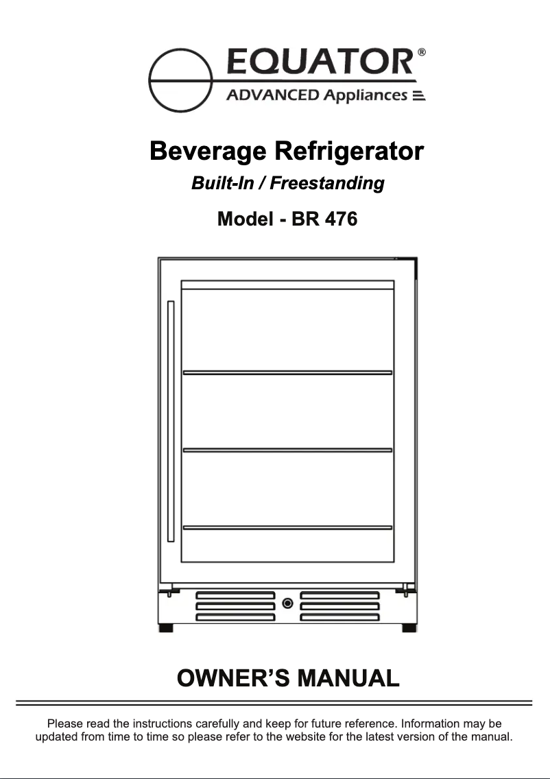 Image de la première page du manuel de l'appareil BR476