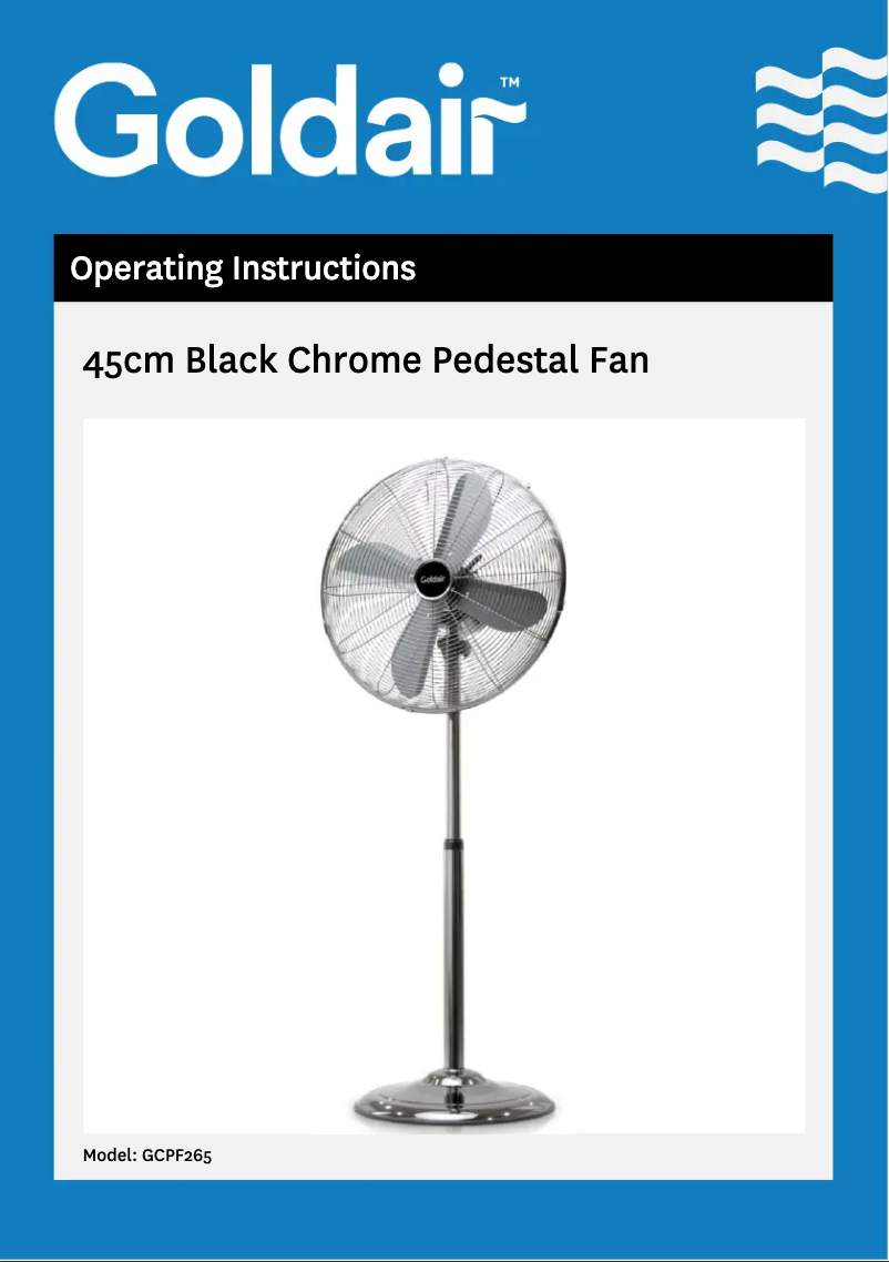 Page 1 de la notice Manuel utilisateur GoldAir GCPF265