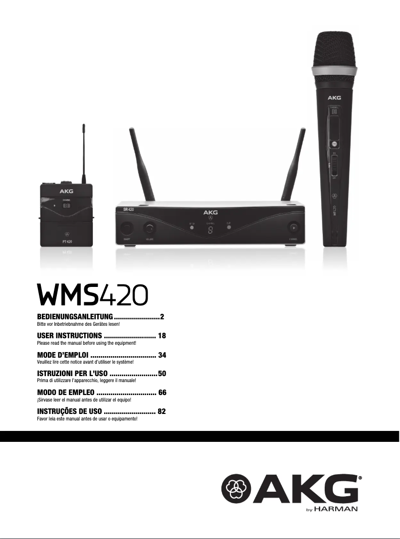 Page n°1 - Manuel utilisateur AKG HT420