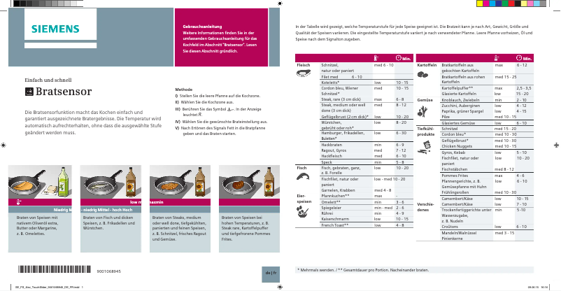 Page n°1 - Manuel utilisateur Siemens EX645FXC1E