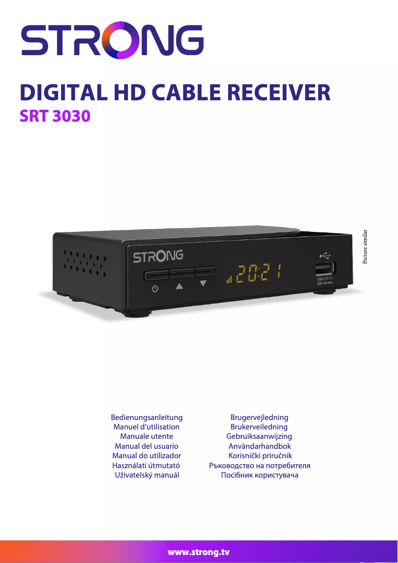 Page 1 de la notice Manuel utilisateur Strong SRT 3030