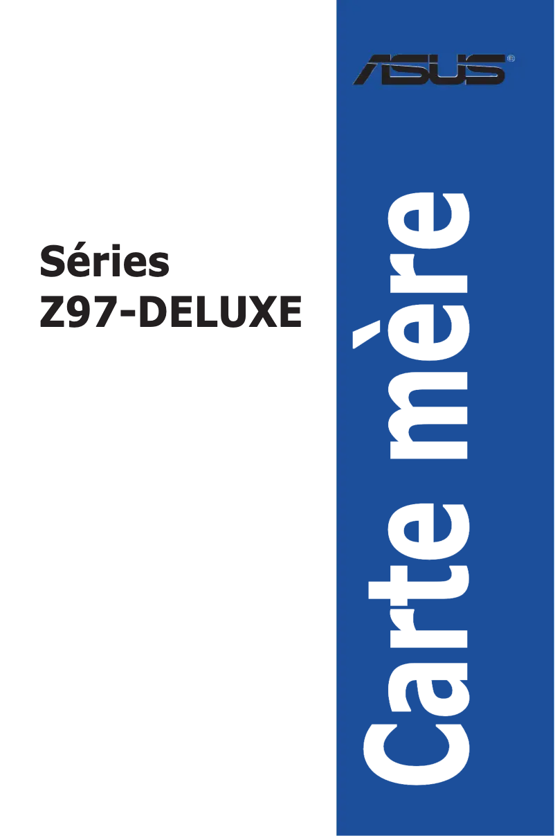 Page 1 de la notice Manuel utilisateur Asus Z97-DELUXE