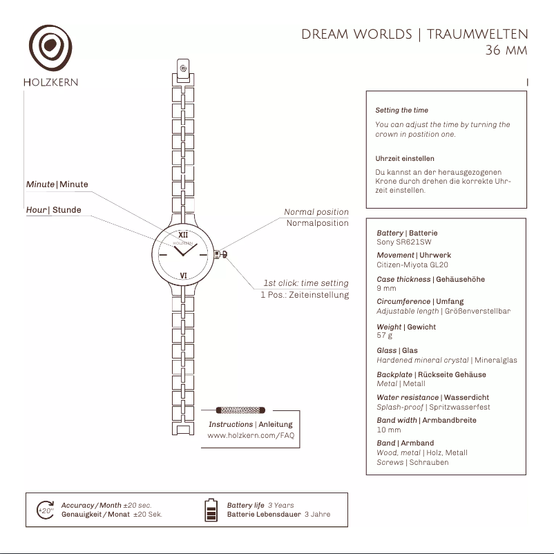 Page 1 de la notice Manuel utilisateur Holzkern Illusion