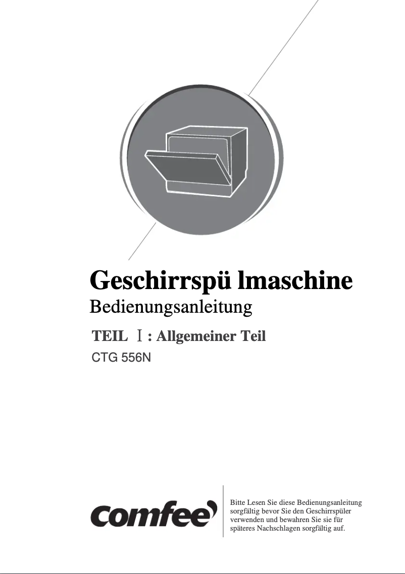 Image de la première page du manuel de l'appareil CTG 556N