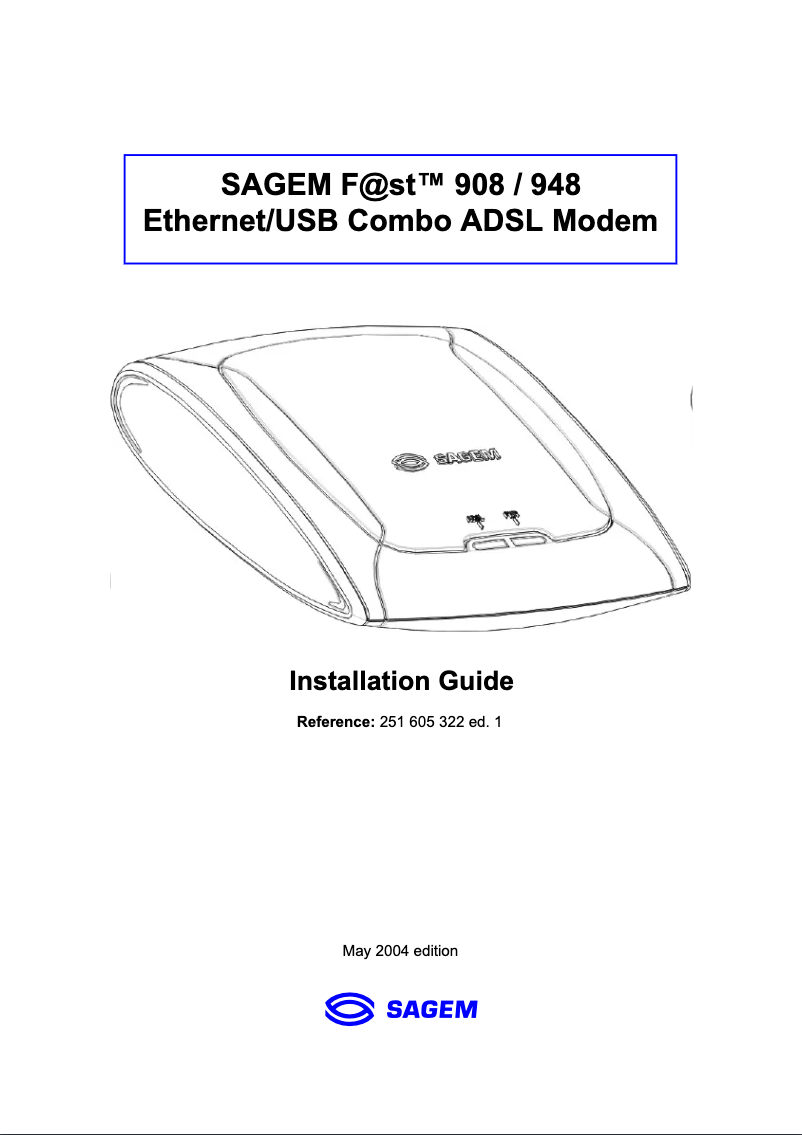 Página 1 del manual Manual de usuario Sagem FAST 908