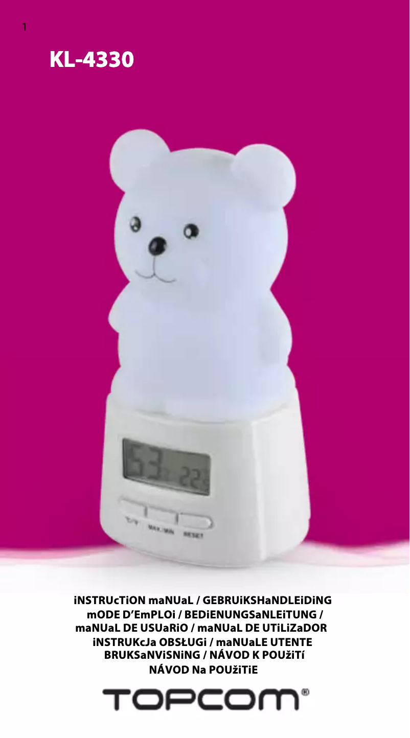 Image de la première page du manuel de l'appareil KL-4330