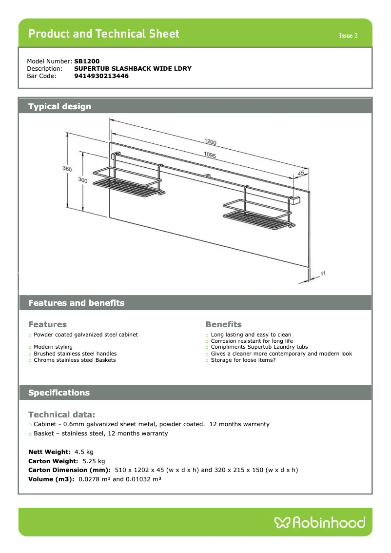 Image de la première page du manuel de l'appareil SB1200