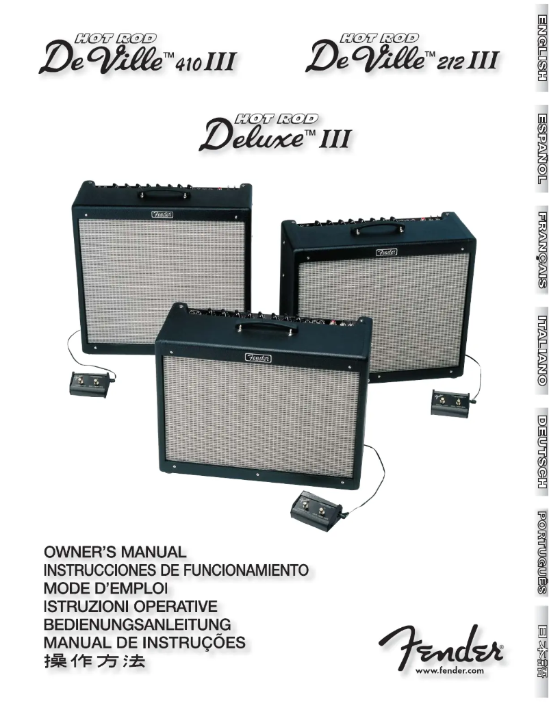 Página 1 del manual Manual de usuario Fender GB Hot Rod Deluxe