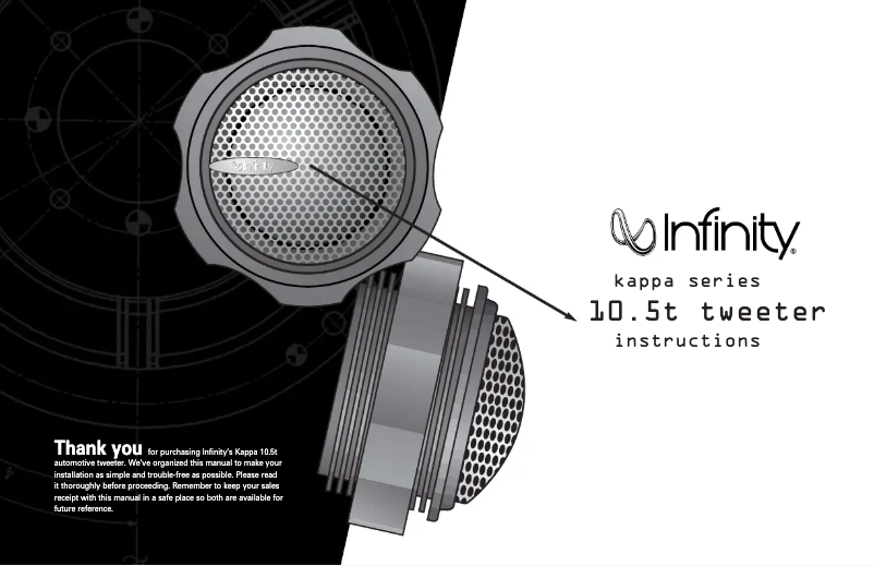 Page 1 de la notice Manuel utilisateur Infinity Kappa 10.5T