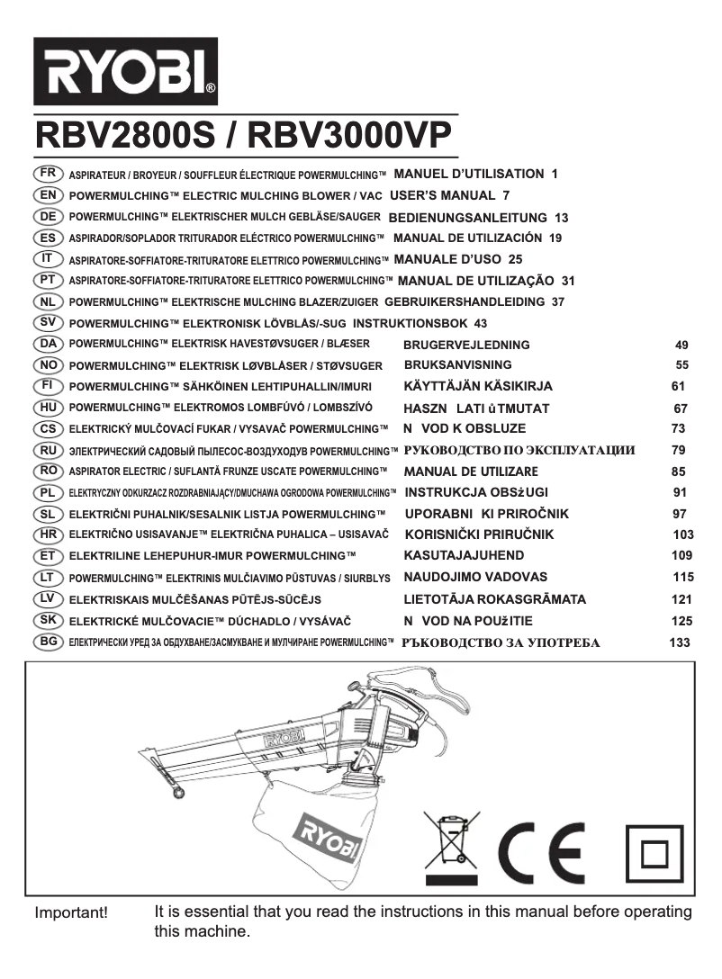 Imagen de la primera página del manual del dispositivo RBV2800S