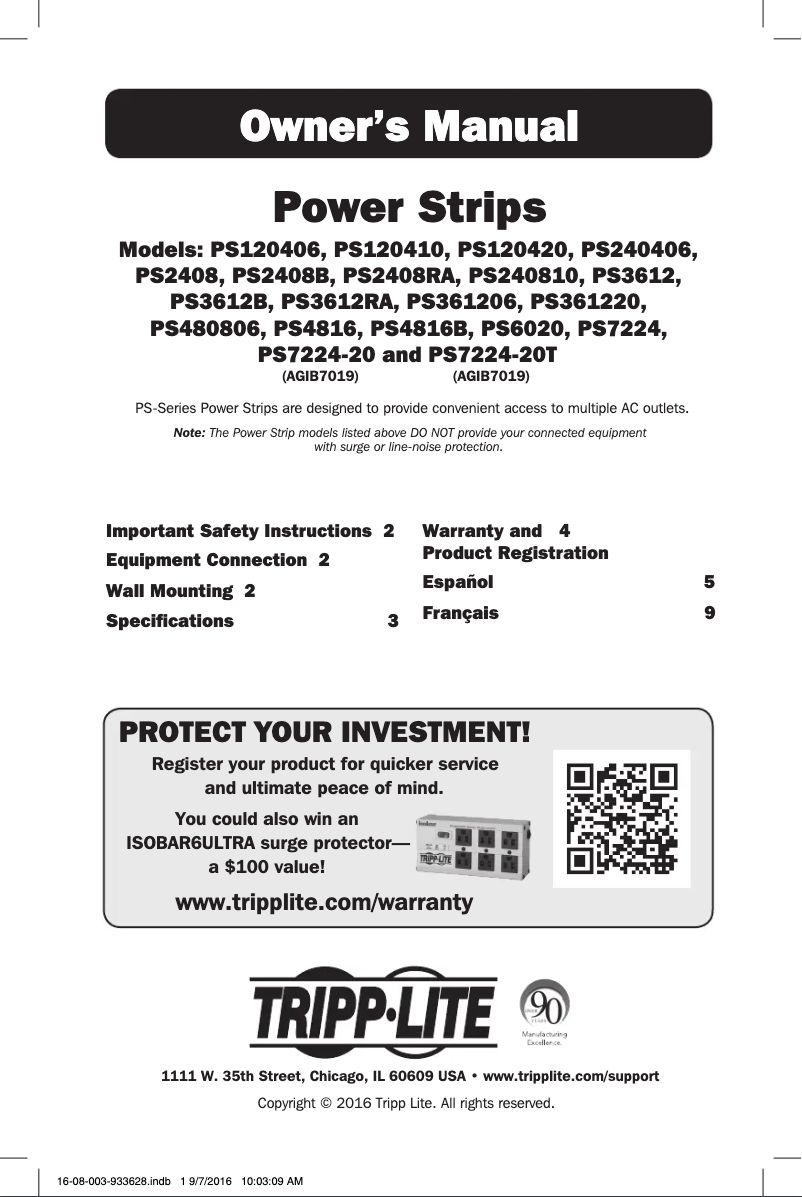 Image de la première page du manuel de l'appareil PS4816B