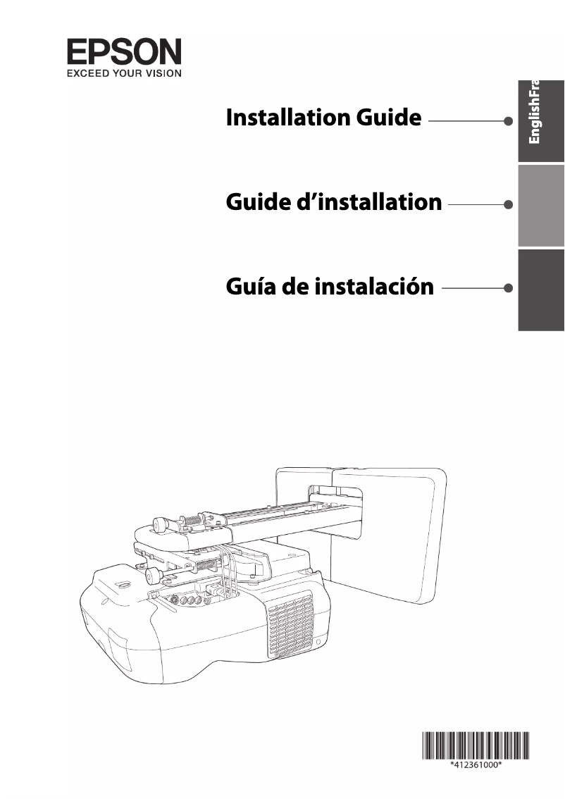 Page n°1 - Guide d'installation Epson EB-1400Wi