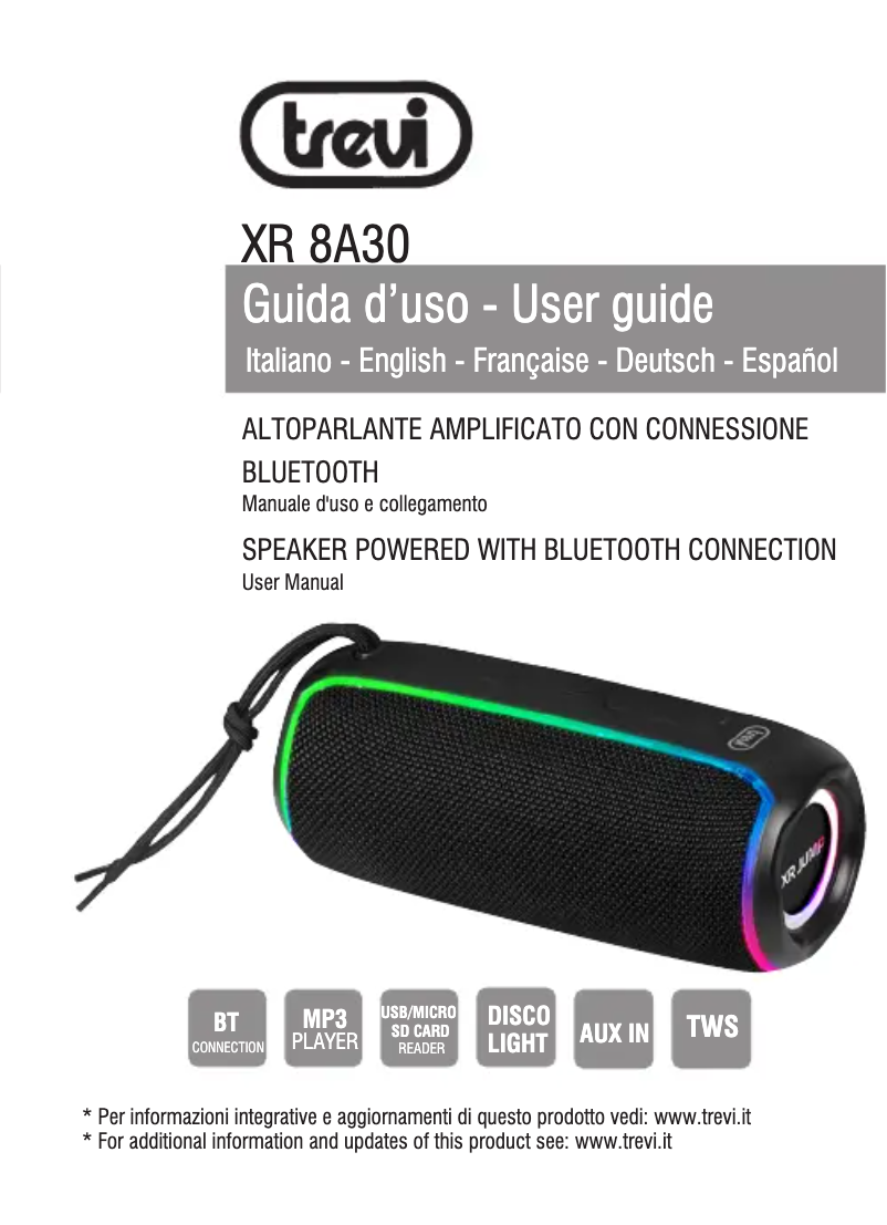 Image de la première page du manuel de l'appareil XR 8A30