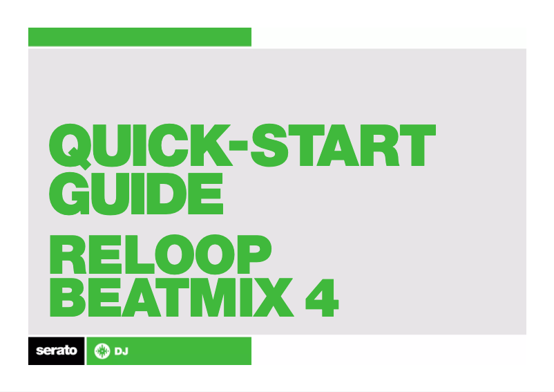 Página 1 del manual Manual de usuario Serato Reloop Beatmix 4 DJ