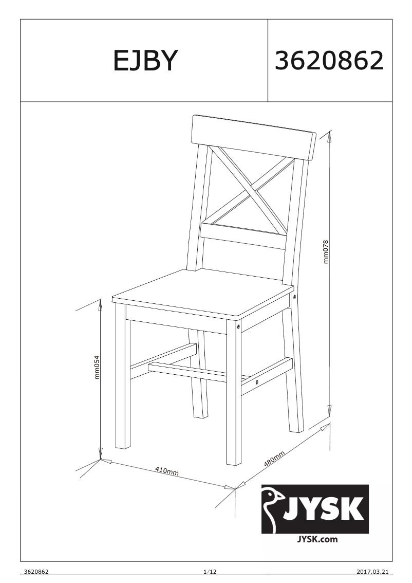 Image de la première page du manuel de l'appareil Ejby