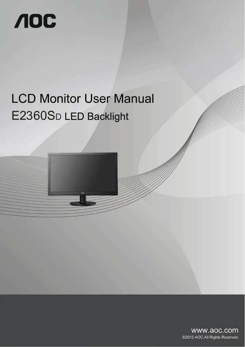 Page n°1 - Manuel utilisateur AOC E2360SD