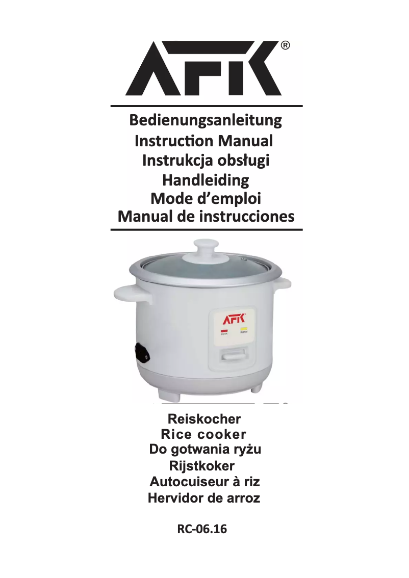 Imagen de la primera página del manual del dispositivo RC-06.16