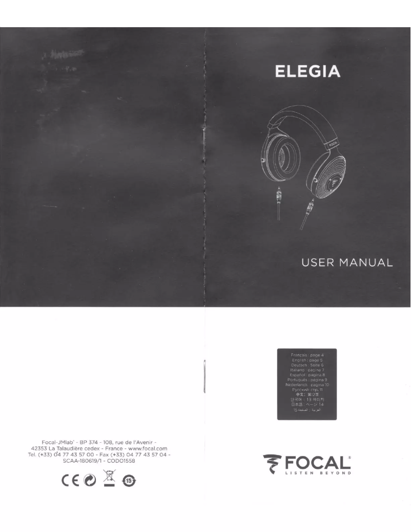 Página 1 del manual Manual de usuario Focal Elegia