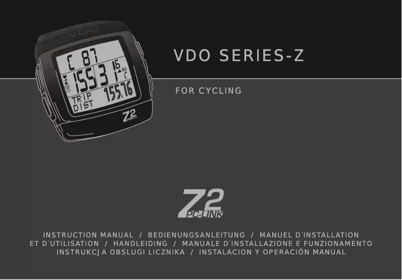 Image de la première page du manuel de l'appareil Z2 PC-Link
