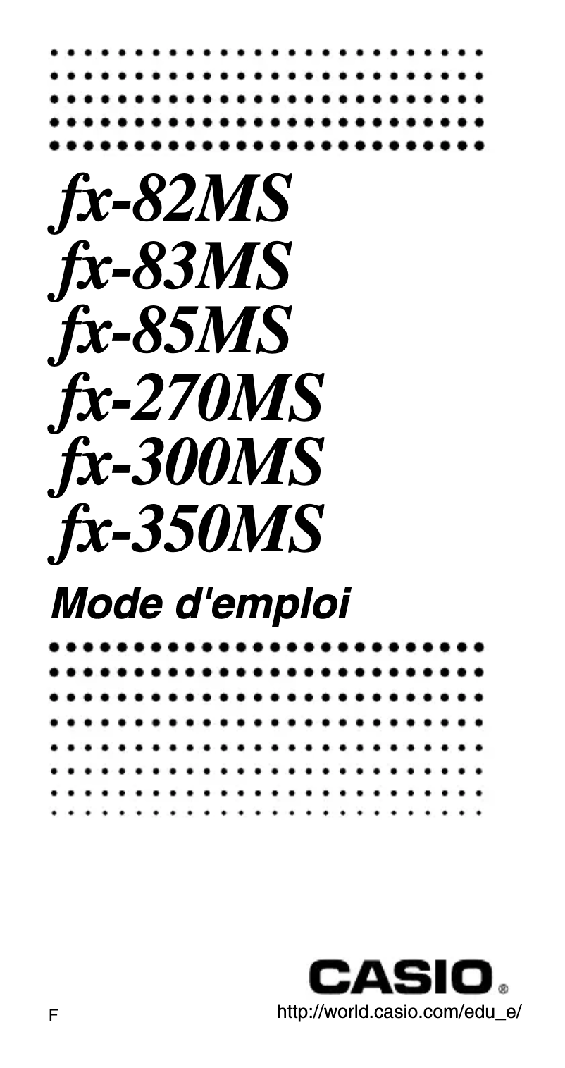 Imagen de la primera página del manual del dispositivo FX-83MS