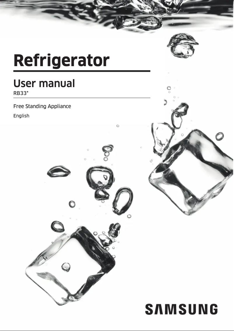 Page 1 de la notice Manuel utilisateur Samsung RB33A3664MG