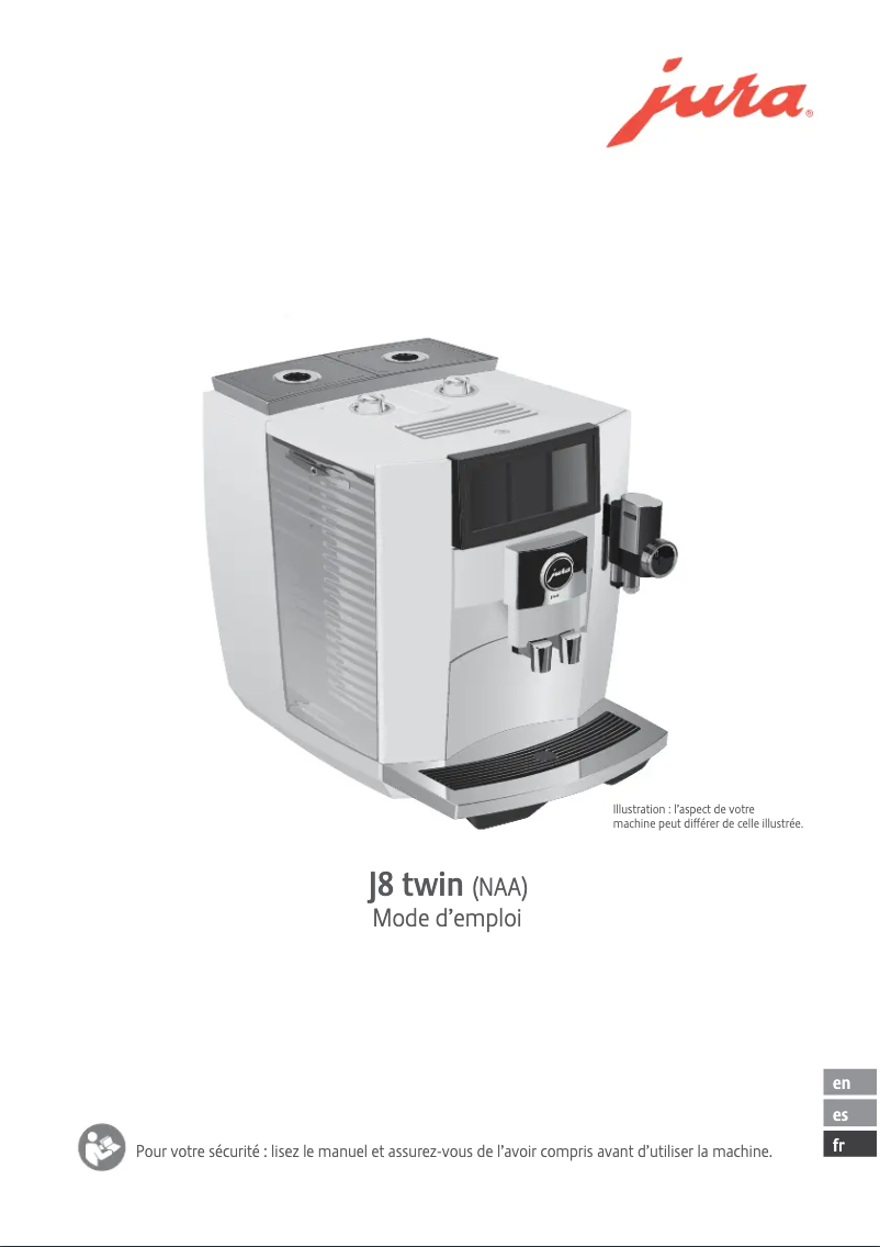 Page 1 de la notice Manuel utilisateur Jura J8 twin