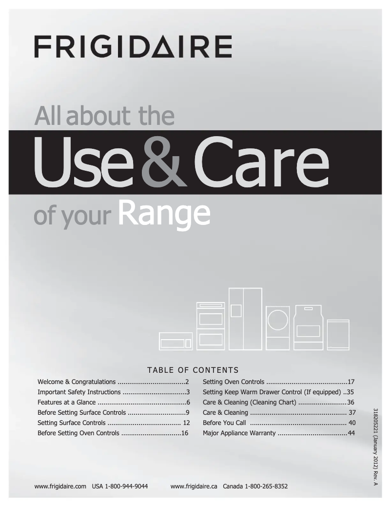 Página 1 del manual Manual de usuario Frigidaire FGEF304DKF