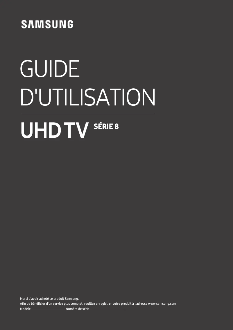 Image de la première page du manuel de l'appareil UA55NU8500R