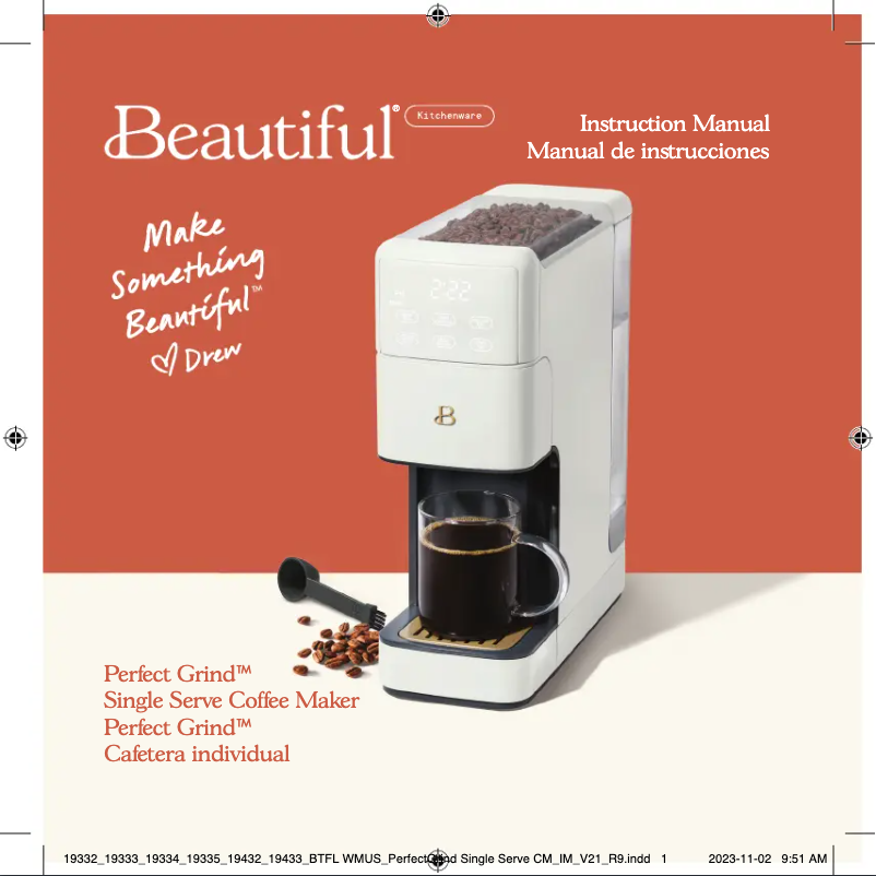 Page 1 de la notice Manuel utilisateur Beautiful Single Serve Coffee Maker