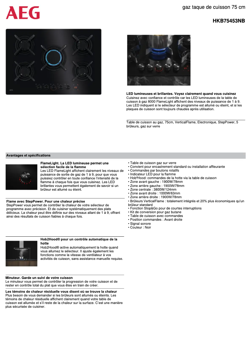 Image de la première page du manuel de l'appareil HKB75453NB