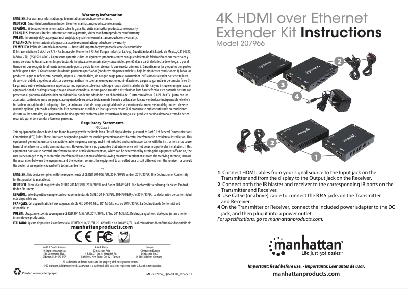 Página 1 del manual Manual de usuario Manhattan 207966