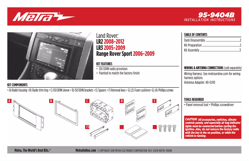 Image de la première page du manuel de l'appareil 95-9404B
