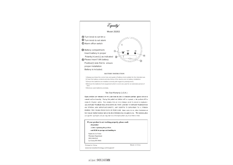 Page n°1 - Manuel utilisateur La Crosse Technology 25302GR