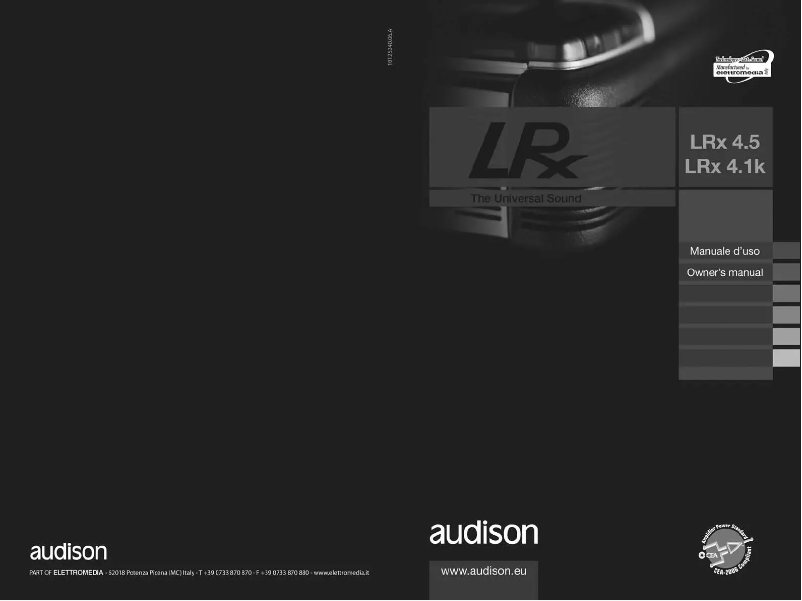 Page 1 de la notice Manuel utilisateur Audison LRX 4.1K