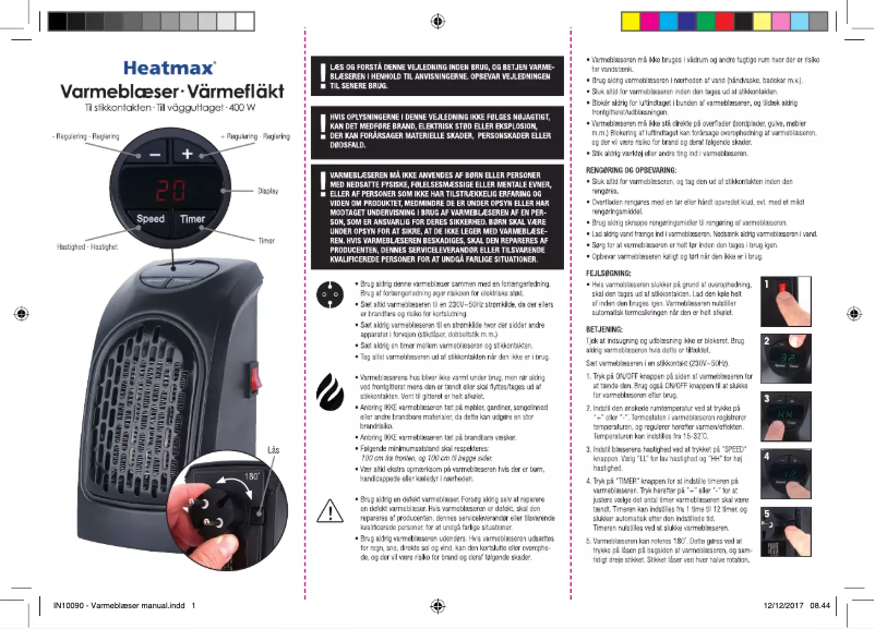 Page n°1 - Manuel utilisateur Heatmax WP-QN09