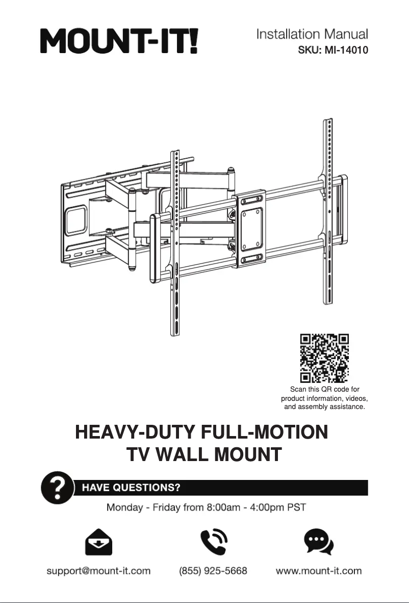 Page 1 de la notice Manuel utilisateur Mount-It! MI-14010