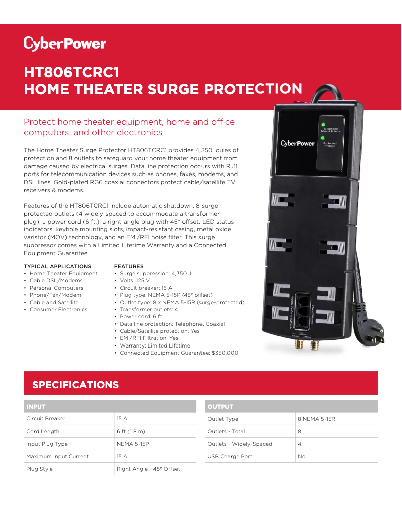 Page n°1 - Manuel utilisateur CyberPower HT806TCRC1