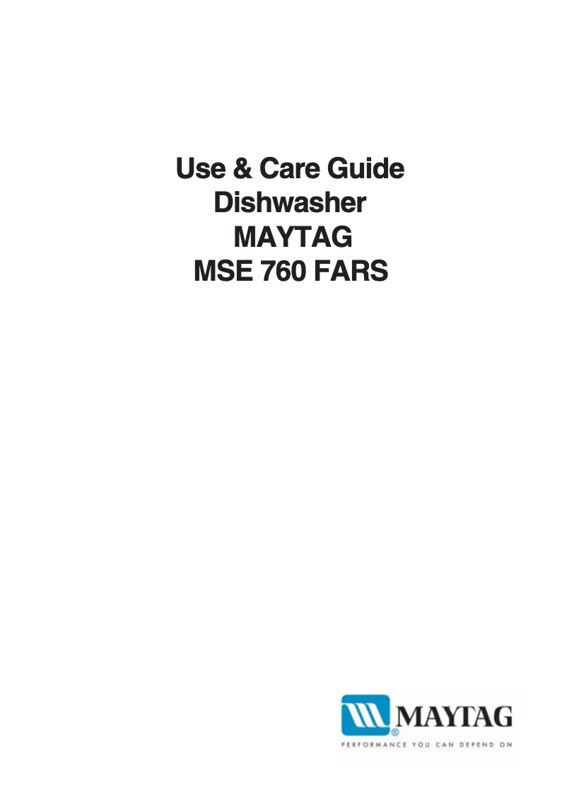 Image de la première page du manuel de l'appareil MSE760FARS
