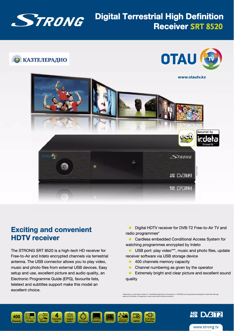 Page 1 de la notice Manuel utilisateur Strong SRT 8520