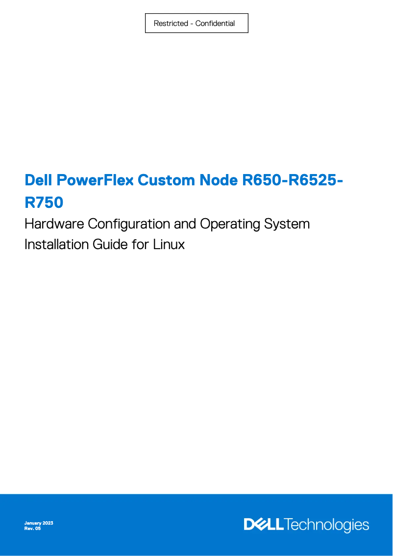 Page n°1 - Guide d'installation Dell PowerEdge R750