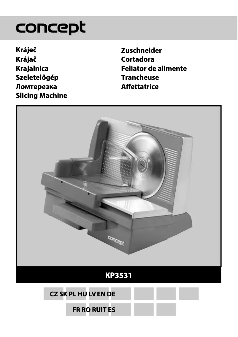 Image de la première page du manuel de l'appareil KP-3531