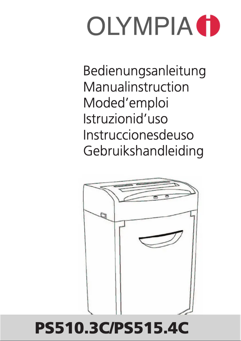 Page n°1 - Manuel utilisateur Olympia PS 510.3 CCD