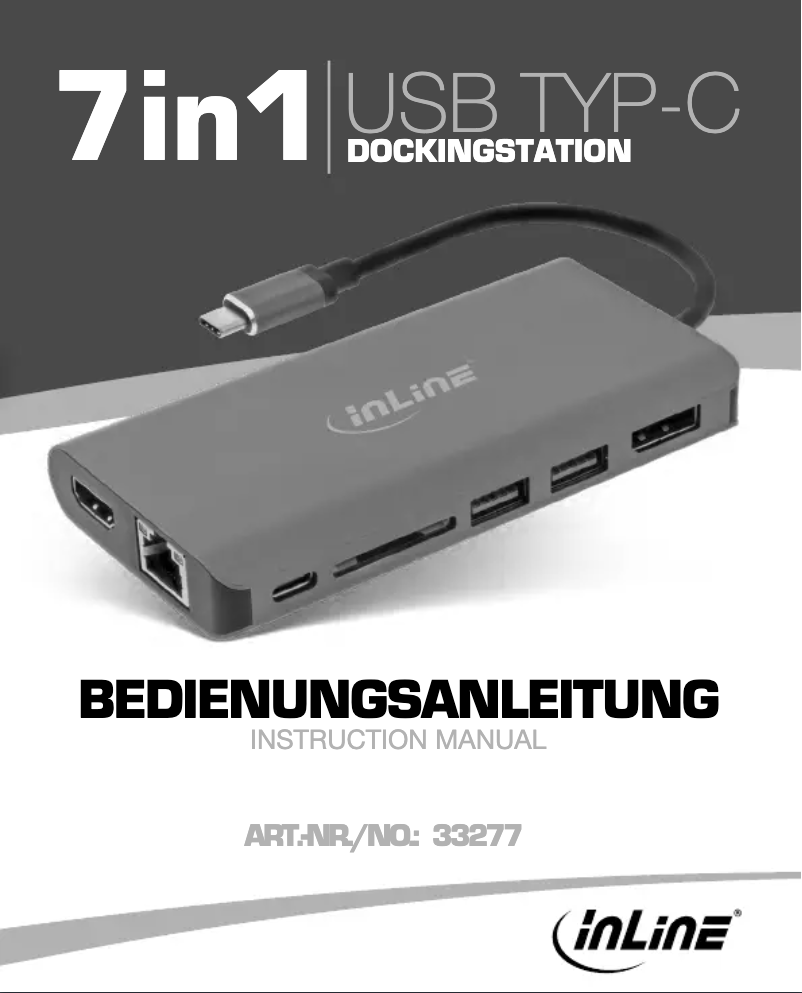 Page 1 de la notice Manuel utilisateur InLine 33277