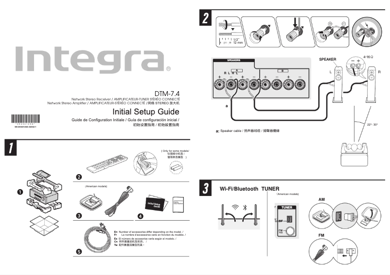 Page 1 de la notice Manuel utilisateur Integra DTM-7.4