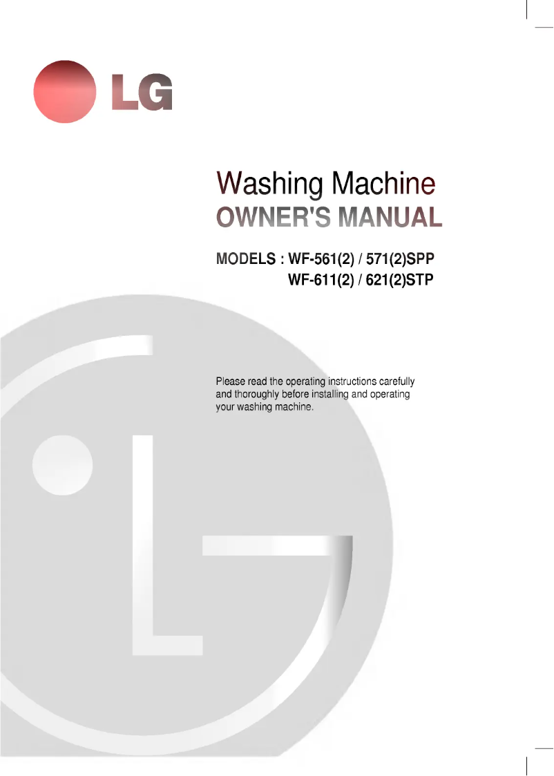 Page n°1 - Manuel utilisateur LG WF-561SPP